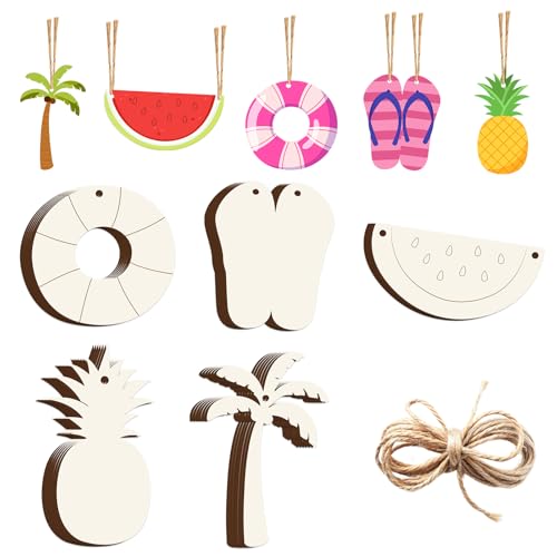 Tmflexe 30 Stück Sommer Strand 5 Stile unlackierte Holzornamente DIY Handwerk überstreichbar blanko natürliche Wassermelone Ananas Hausschuhe Kokosnussbaum Ausschnitte hängende Holzscheiben Tmflexe 30 Stück Sommer Strand 5 Stile unlackierte Holzornamente DIY Handwerk überstreichbar blanko natürliche Wassermelone Ananas Hausschuhe Kokosnussbaum Ausschnitte hängende Holzscheiben von Tmflexe