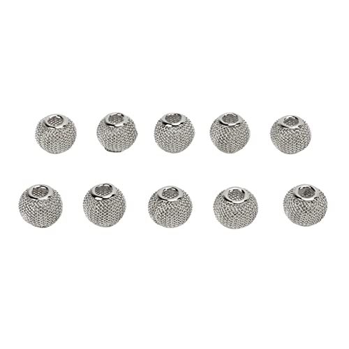 10 Goldene Kugelperlen, Mesh Hollow Spacer Perlen Runde Formballperlen für Schmuckherstellung, Voller Lustiger, Vergoldeter Perlen, 10x12 Mm, 4,5 Mm Lochgröße, Bastelprojekte, Alloy -Abstandshalter von Tnfeeon