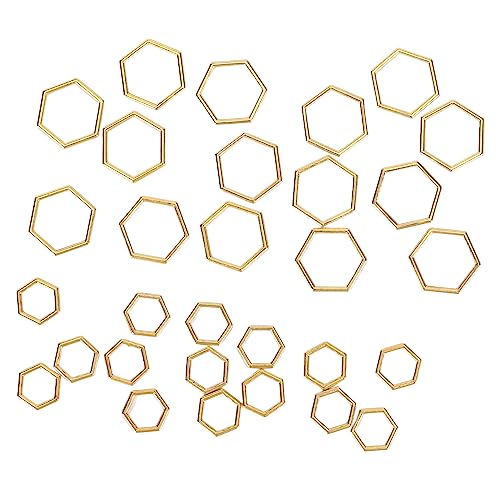 30pcs Hexagonale Strickstichmarkierungen, Gold, Bastelsatz Zum Stricken, Näh- und Häkelliebhabern, Nähwerkzeugset für Nähen von Tnfeeon