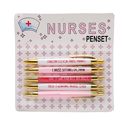5 PCs Kugelschreiber, Krankenschwestern Stift Set mit Metal -Stifte Kugelstallpunkt -Stiftstiftstift mit Stiftspitze 3,5 Mm Schwarzer Tinte 5 PCs Kugelschreiber, Krankenschwestern Stift Set mit Metal -Stifte Kugelstallpunkt -Stiftstiftstift mit Stiftspitze 3,5 Mm Schwarzer Tinte von Tnfeeon