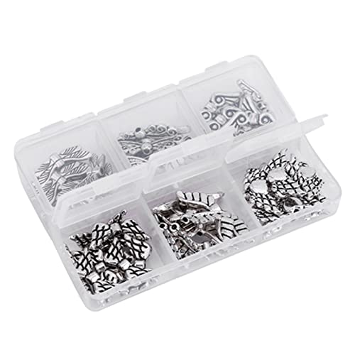 60pcs 14-26mm Flügel Perlen Los Schmuckfunde Erkenntnisse Herstellung von Vorräten, Metalllegierung Accessoires Korrosionsbeständig von Tnfeeon