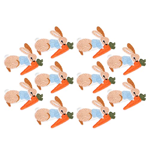 Bunny Muster Osterthema Nähen Sie Eisen auf Flecken, Stoffaufkleber für Bekleidungsjacken mit Exquisiten Mustern, Reparatur und Dekoration, Herstellung von Tnfeeon