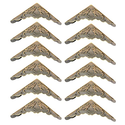 Dekorativer Eckenschutz aus Bronze, klassischer Kantenschutz für Holzkisten, ein kleiner Kantenschutz im Vintage-Stil für Holzbox, 12 Stück, ideal für Schmuck oder Dekorativer Eckenschutz aus Bronze, klassischer Kantenschutz für Holzkisten, ein kleiner Kantenschutz im Vintage-Stil für Holzbox, 12 Stück, ideal für Schmuck oder von Tnfeeon