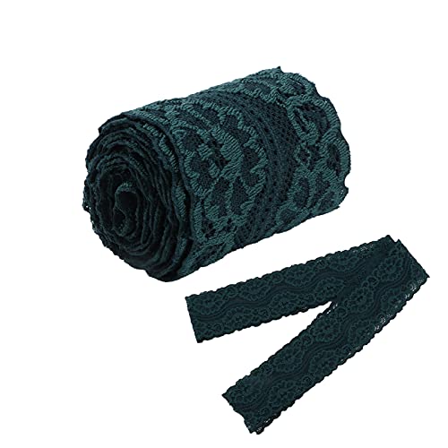 Dunkelgrünes Spitzenband, Hochwertiges Nylonmaterial, Dehnbar und Einzigartig für DIY, 10 Meter, Bequem zu Lagern und zu Tragen, Leicht Geklebt oder auf Oberflächen Genäht Dunkelgrünes Spitzenband, Hochwertiges Nylonmaterial, Dehnbar und Einzigartig für DIY, 10 Meter, Bequem zu Lagern und zu Tragen, Leicht Geklebt oder auf Oberflächen Genäht von Tnfeeon