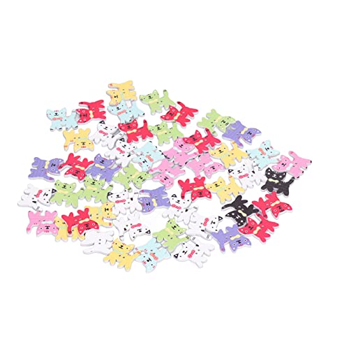 Holzknöpfe, 100pcs Schöne Katzenform Nähknöpfe 2 Löcher DIY Bastelmittel für Dekorative Stoffe, Einfach zu Bedienen mit Kleber, Klebeband, Faden, Band, Hellem Verbundholz Holzknöpfe, 100pcs Schöne Katzenform Nähknöpfe 2 Löcher DIY Bastelmittel für Dekorative Stoffe, Einfach zu Bedienen mit Kleber, Klebeband, Faden, Band, Hellem Verbundholz von Tnfeeon