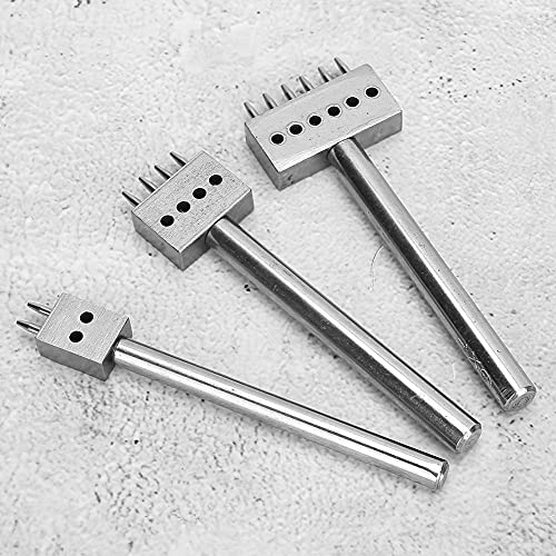 Lederhandwerksbahnen Schnittabstands -Punschwerkzeug für Lederloch Puncher für Künstler und Leder -Carving -Enthusiasten, 3pcs (Abstand 4 mm (2+4+6)) (Abstand 5 mm (2+4+6)) (Abstand 6 mm (2+4+6)) von Tnfeeon