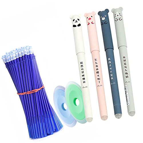 Niedes Cartoon Blue Ink Station Serie Gelstifte, für Schulen, Büros und Zuhause, mit Nachfüllpack und Radiergummi von Tnfeeon