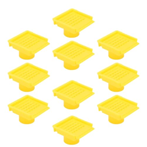 Tnfeeon 10pcs Bienenstufe Eingangstore, Biene Hive Nuc Box Lüftung Öffnen Fenster Biene Nester Tür Imkermaterialien Bienenstockausrüstung für Imker Im Bienenzucht Tool (Yellow) von Tnfeeon