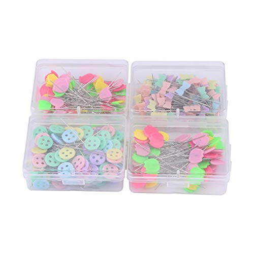 Tnfeeon 300 Stück Flower Button Head Pins, Dekorative Nähstifte DIY Quilting Tool Nähzubehör(Type 2) von Tnfeeon