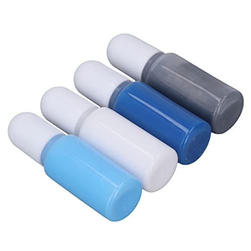 Tnfeeon 4 Farben Epoxidharz-Pigment, Hochtransparente Epoxid-Farbpigment-Tönung, UV-Epoxidharz-Farbpigment für die DIY-Schmuckherstellung(Set 6 Marineblau, Grau, Weiß, Hellblau) von Tnfeeon