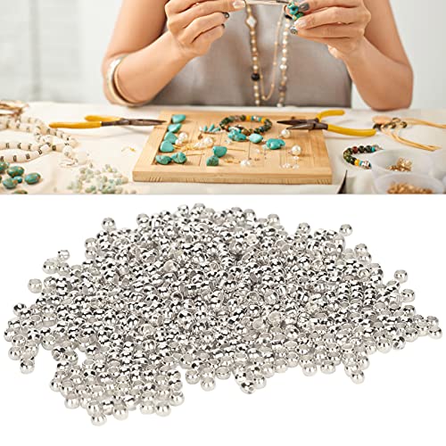 Tnfeeon 500pcs Eisen -Crimp -Perlen, 2 Mm Runde Abstandhalter für Schmuckherstellung, Sicheres Perlenkettenarmband, Einfach zu Bedienen mit Zangen, Einfachen und Luxuriösen Farben (SILVER) von Tnfeeon