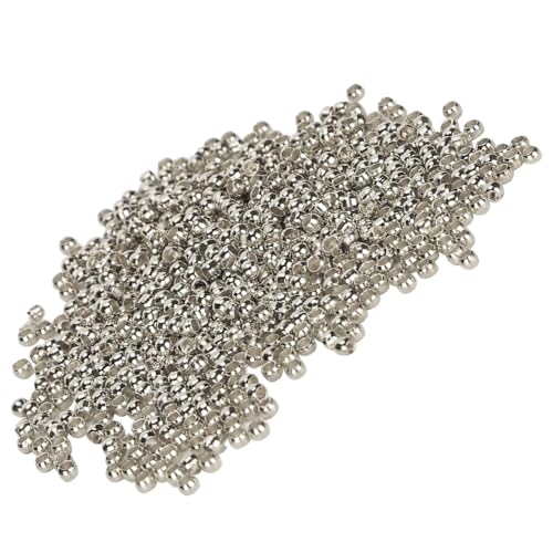 Tnfeeon 500pcs Eisen -Crimp -Perlen, 2 Mm Runde Abstandhalter für Schmuckherstellung, Sicheres Perlenkettenarmband, Einfach zu Bedienen mit Zangen, Einfachen und Luxuriösen Farben (WHITE) von Tnfeeon