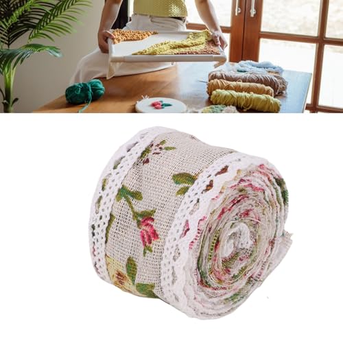 Tnfeeon 5pcs Blumenspitzenkanten -Trimmbandrolle, DIY -bedruckte Rosenblumen -Sackleinen Hessische Jute -Gürtel -Rosa -Kunsthandwerk Dekor, Starkes Material, Rosenmuster, Breite Tnfeeon 5pcs Blumenspitzenkanten -Trimmbandrolle, DIY -bedruckte Rosenblumen -Sackleinen Hessische Jute -Gürtel -Rosa -Kunsthandwerk Dekor, Starkes Material, Rosenmuster, Breite von Tnfeeon
