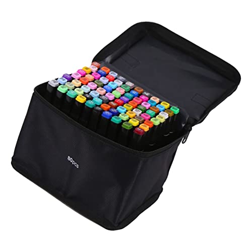 Tnfeeon Doppel -Tipp -Marker Kit 80 Farben Tragbare Kunstmarker für Malerei, Farbmischung für Anfänger/Fachleute Tnfeeon Doppel -Tipp -Marker Kit 80 Farben Tragbare Kunstmarker für Malerei, Farbmischung für Anfänger/Fachleute von Tnfeeon