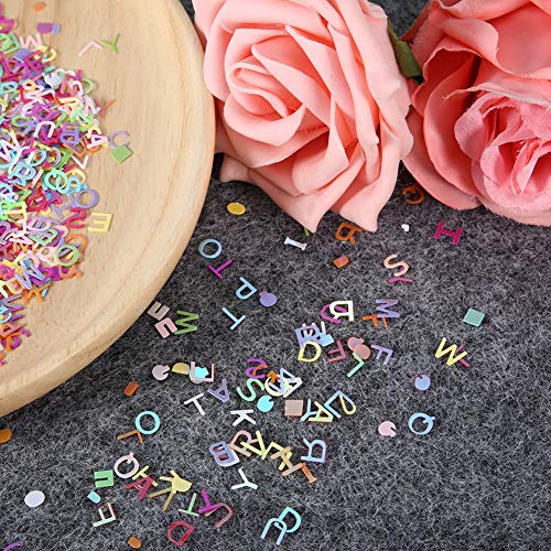 Tnfeeon Exquisite Farbenfrohe Paillettenparty Konfetti -Nageldekoration Material DIY für Birlesse/Hochzeit Parte 60g Sag (Brief) von Tnfeeon
