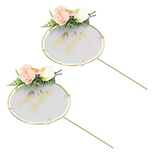 Tnfeeon Hochzeitstorte Topper, PVC -Metallpolyester, Exquisite Schöne, Feine Verarbeitung, Harmlose, Starke Lange Lebensdauer, Kann bei Kuchen oder Cupcakes Verwendet Werden oder an die Wand Geklebt Tnfeeon Hochzeitstorte Topper, PVC -Metallpolyester, Exquisite Schöne, Feine Verarbeitung, Harmlose, Starke Lange Lebensdauer, Kann bei Kuchen oder Cupcakes Verwendet Werden oder an die Wand Geklebt von Tnfeeon