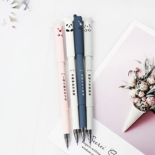Tnfeeon Niedes Cartoon Blue Ink Station Series Entfernbares Gelstift-Set für Schulen, Büros und Zuhause, mit Nachfüllung und Radiergummi von Tnfeeon