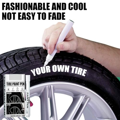 Tnfeeon Ölbasis 4 Pack Weißer Marker -Stift für Auto Reifengraffiti, Fade und Wassermarker für Teenager und Erwachsene Tnfeeon Ölbasis 4 Pack Weißer Marker -Stift für Auto Reifengraffiti, Fade und Wassermarker für Teenager und Erwachsene von Tnfeeon