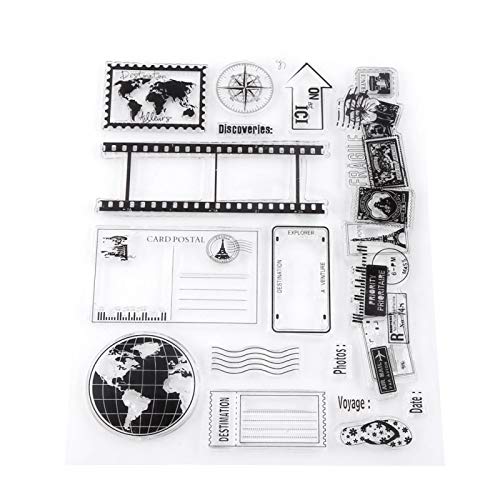 Tnfeeon Silikonstempel Klare Stempel für DIY Scrapbook Fotokarten Postkarten Gummidichtung 14x18cm von Tnfeeon