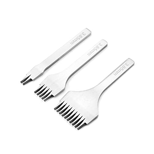 Tnfeeon Überlegenes Stockwerkzeug für Lederfahrzeuge - Stahl - Schnelle und Mühelose 3 Größen Zum Handhabung und Nähen von Lederhandmaschinen und Nähen (Abstand 3,85 mm) von Tnfeeon