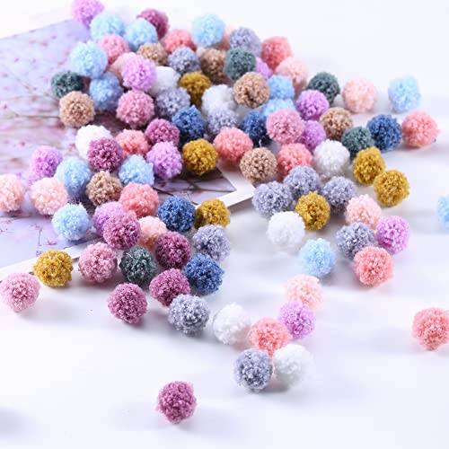 ToBeIT Pompons, Bunte Bommeln bälle Flauschigen Plüsch Bälle Pom Pom Set zum Basteln DIY Kreative Handwerk (A-1.5cm) von ToBeIT