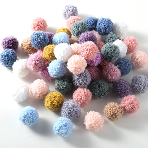 ToBeIT Pompons, Bunte Bommeln bälle Flauschigen Plüsch Bälle Pom Pom Set zum Basteln DIY Kreative Handwerk (A-2.0cm) von ToBeIT