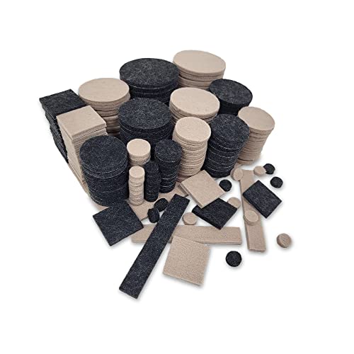 300 x Filzgleiter selbstklebend – Möbelgleiter Set in 8 Größen - Bodenschoner für Stühle, Tische & Möbelbeine – Kratzschutz-Pads mit extra starkem Kleber - Möbelschoner Beige 150 schwarz + 150 beige 300 x Filzgleiter selbstklebend – Möbelgleiter Set in 8 Größen - Bodenschoner für Stühle, Tische & Möbelbeine – Kratzschutz-Pads mit extra starkem Kleber - Möbelschoner Beige 150 schwarz + 150 beige von ToCi