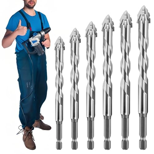 6-Tlg Exzenterbohrer Set mit Vierschneidigen Sägezähnen - 4/5/6/8/10/12 mm Hochfester Bohrer für universelles Bohren in Beton, Glas, Keramik, Holz & Metall 6-Tlg Exzenterbohrer Set mit Vierschneidigen Sägezähnen - 4/5/6/8/10/12 mm Hochfester Bohrer für universelles Bohren in Beton, Glas, Keramik, Holz & Metall von ToKinCen
