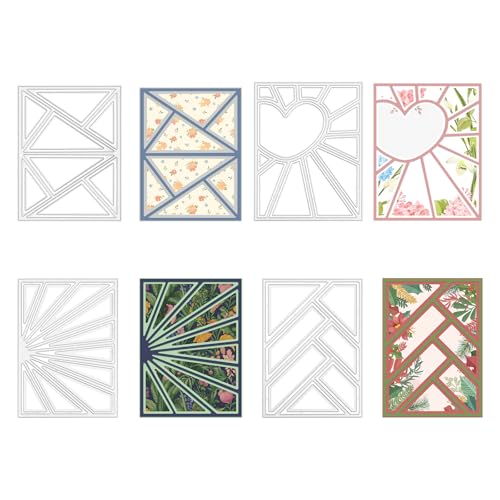 4 PCs Rechteckig Metall Stanze Schnitt für Kartenherstellung Hintergrund Schnittstirme für Kartenzubehör Papier Album Dekor Silber 4 PCs Rechteckig Metall Stanze Schnitt für Kartenherstellung Hintergrund Schnittstirme für Kartenzubehör Papier Album Dekor Silber von Toaboa