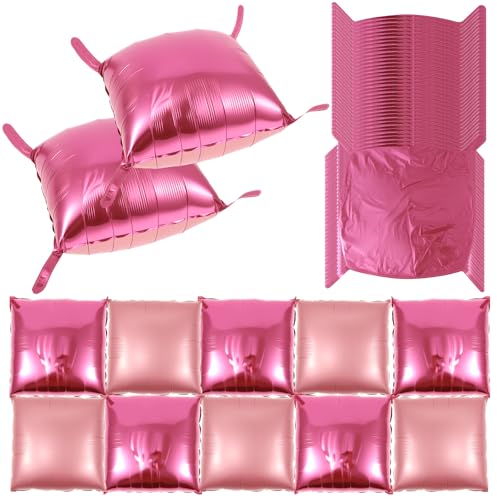 Wiederverwendbarer Quadratfolie Ballon Color Vielseitig doppelseitiger Quadratballon für Geburtstag Hochzeit Brautdusche Valentinstag Jubiläum Party(48) von Toaboa
