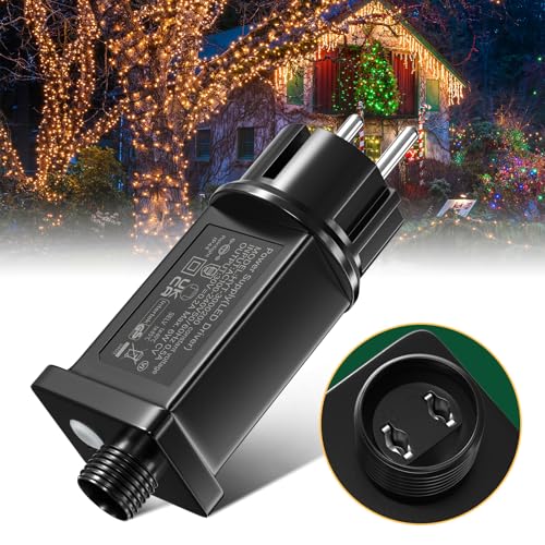 TobeBright 31V 6W LED Netzteil, IP44 LED Transformator Stecker für Lichterkette mit 8 Modi, Timer & Memory Funktion, Netzteil Adapter für Weihnachtsbaum Licht Eiszapfen Lichter von TobeBright