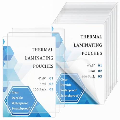 Laminiertaschen, 15,2 x 22,9 cm, 5 mm, transparent, Karteikarten, Laminiertaschen, Thermo-Laminiertaschen, Etiketten für Arbeitserlaubnisse, Ausweise, Studentenausweise, 100 Stück Laminiertaschen, 15,2 x 22,9 cm, 5 mm, transparent, Karteikarten, Laminiertaschen, Thermo-Laminiertaschen, Etiketten für Arbeitserlaubnisse, Ausweise, Studentenausweise, 100 Stück von Tobeelec