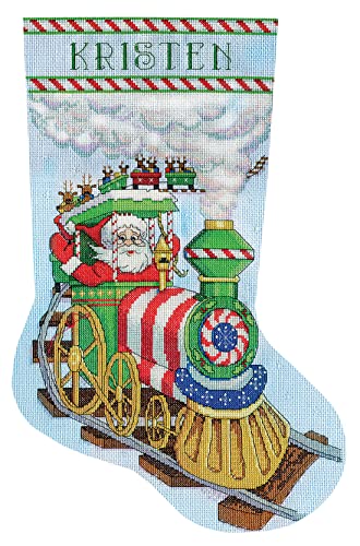 Design Works Crafts Kreuzstich Stickpackung Weihnachtsstrumpf Zug des Weihnachtsmanns, Zählmuster Design Works Crafts Kreuzstich Stickpackung Weihnachtsstrumpf Zug des Weihnachtsmanns, Zählmuster von Tobin
