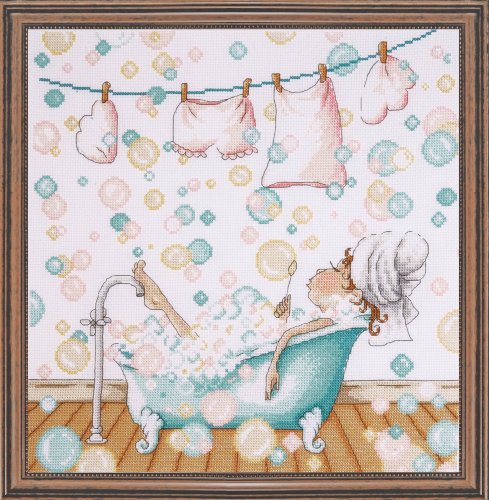 Design Works Crafts Seifenblasen Kreuzstich-Set, Baumwolle, Multifarbig, 30x30cm Design Works Crafts Seifenblasen Kreuzstich-Set, Baumwolle, Multifarbig, 30x30cm von Tobin