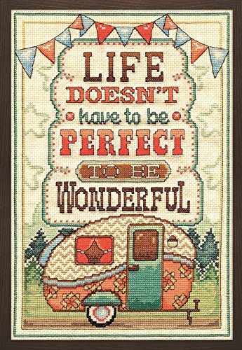 Design Works Crafts Wunderbares Leben, Baumwolle, Multifarbig, 20x30cm von Tobin