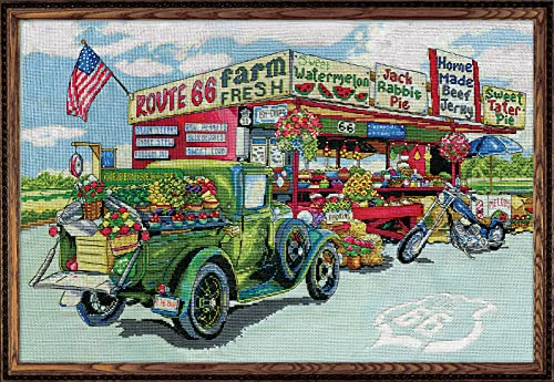 Kreuzstich Stickpackung Route 66 Farm Fresh, Zählmuster Kreuzstich Stickpackung Route 66 Farm Fresh, Zählmuster von Tobin