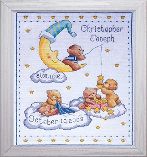 Tobin Heavenly Bears Sampler, Multi-Color,8" x 10" von Tobin