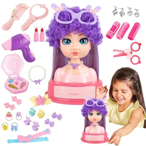 TocaFeank Make-up Und Hairstyling Puppenkopf | Pädagogisches Schönheitssalon Rollenspiel Für Mädchen - 31-teiliges Friseursalon-Spiel, Verkleidungsspielzeug Für Kinder Ab 3 Jahren TocaFeank Make-up Und Hairstyling Puppenkopf | Pädagogisches Schönheitssalon Rollenspiel Für Mädchen - 31-teiliges Friseursalon-Spiel, Verkleidungsspielzeug Für Kinder Ab 3 Jahren von TocaFeank