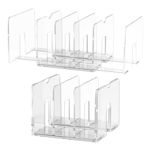 TocaFeank Schreibtisch Ablagen Organizer | Ausziehbarer Ordnerhalter Für Den Schreibtisch | 2er Set 5-Fach Organizer Und Aufbewahrung | Für Briefe Papier Bücher Homeoffice Wohnung Schule Lehrer von TocaFeank
