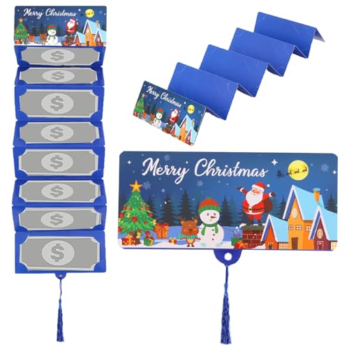Weihnachtskassenumschläge | Weihnachtsgeld- oder Geschenkkartenhalter mit 10 Slots | Überraschung CASH-Umschlag mit Quasten | C-Hristmas Monchristmas Geld Inhaber für die Santa Cash-Lieferungen von TocaFeank