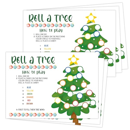 Weihnachtsspiele für Familien, 25 Spieler rollen ein Weihnachtsbaum-Kartenspiel, Weihnachtsbasteln, Weihnachtsfeier, Winterferienbedarf, Eisbrecher, Winterferienaktivitäten, 01 Weihnachtsspiele für Familien, 25 Spieler rollen ein Weihnachtsbaum-Kartenspiel, Weihnachtsbasteln, Weihnachtsfeier, Winterferienbedarf, Eisbrecher, Winterferienaktivitäten, 01 von Toctose