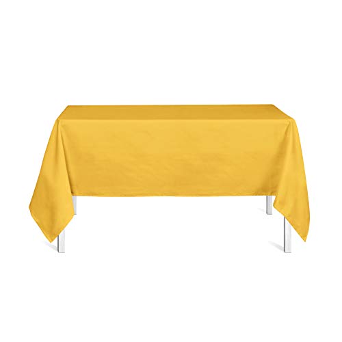 Today Baumwoll-Tischdecke, Kakao, Jaune Safran, 140 x 240 cm von Today