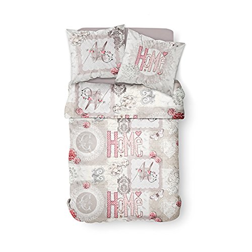 Today HC3 – '57 Yarns 2 People Enjoy Design Home Heart Bettwäsche Set Bettbezug & 2 Kopfkissenbezüge 63x63 cm, Baumwolle, Weiß, Beige, 220 x 240 cm Today HC3 – '57 Yarns 2 People Enjoy Design Home Heart Bettwäsche Set Bettbezug & 2 Kopfkissenbezüge 63x63 cm, Baumwolle, Weiß, Beige, 220 x 240 cm von Today