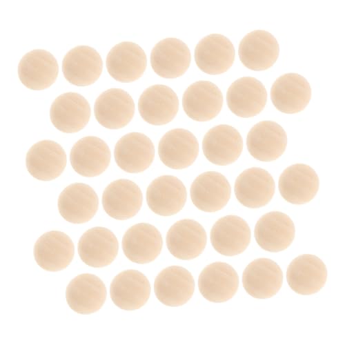 100Stücke Halbe Holzperlen Glatte DIY Holzhandwerksperlen für Schmuck Dekoration und Kreative Projekte Hochwertige Hölzerne Bälle für Kunsthandwerk von Toddmomy