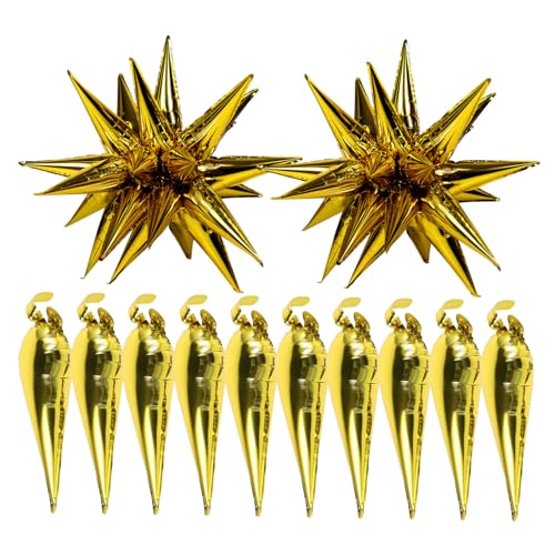 50Stücke Stern Spike Luftballons Glänzende Folienballons für Partydekoration Hochzeit Babyparty Langlebig und Elegant von Toddmomy