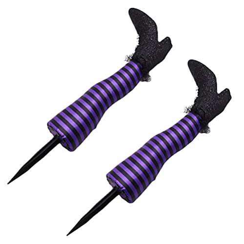 Toddmomy 1 Paar Halloween Hexenbeine Halloween-hexendekorationen Hexenbein Mit Pflock Hexenbein-gartenpfähle Prop-dekor Metallschilder Hexenfüße Halloween-dekor Hose Stoff Körper Violett Toddmomy 1 Paar Halloween Hexenbeine Halloween-hexendekorationen Hexenbein Mit Pflock Hexenbein-gartenpfähle Prop-dekor Metallschilder Hexenfüße Halloween-dekor Hose Stoff Körper Violett von Toddmomy