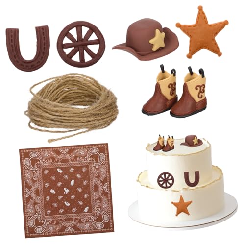 Toddmomy 1 Satz Kuchendekoration Cowboy-party-dekorationen Cowboy -babyparty -dekorationen Cowboy-kuchendeckel Cowgirl-babyparty-dekorationen Tortendekorationsaufsätze Cowboy- Plastik von Toddmomy