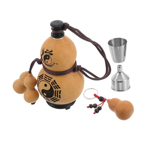 Toddmomy 1 Satz Kürbiskessel wasserflasche wasserkrug Hydration Flasche Gourd Flasche für Wein Gourd Flasche mit Stopfen natürlicher Weinkürbis Wasserkürbis Kürbiswasserbecher Khaki von Toddmomy