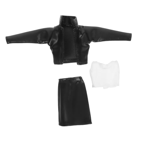 Toddmomy 1 Satz Puppenkleidung Puppenzubehör Puppen Machen Zubehör Puppe Verkleiden Sich Kleidung Kunstleder Black von Toddmomy