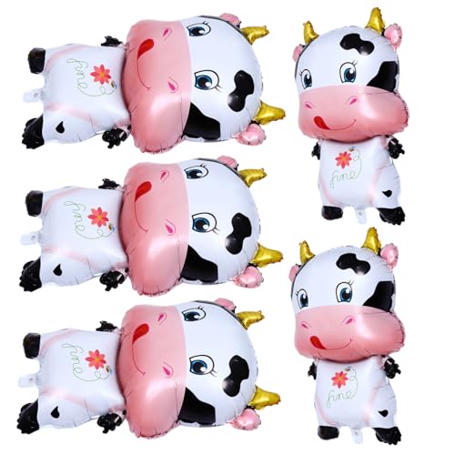 Toddmomy 1 Set 5 Stück Kuhballons Geburtstagsdekorationen Aluminiumfolienballons Cartoon Ochsenballons Partyballons Geburtstagspartyzubehör Das Jahr Der Party Ballons Weiß von Toddmomy